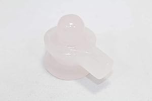 Rajasthan Gems Handmade Shivling Sphatik Statue Shiv Lingam Rose Qaurtz Hindu Religious Pooja B