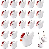 NIIIYTYB 20Pcs Chicken Charms Mini Resin Beads Cute 3D Little Chickens Animal Dangle Charm Pendants for Jewelry Making Bracelets Necklace Earring Keychains Craft Beads for Bracelets