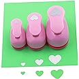 CADY Crafts Punch Set 8mm 15mm 25mm Paper Punches 3pcs/Set (Heart)