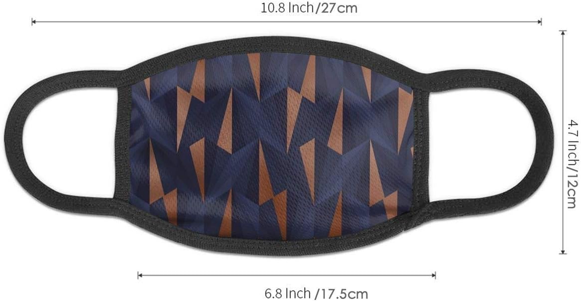 Osvbs Navy & Copper Fractal Cotton Face Washable and Reusable Men's and Women's Custom