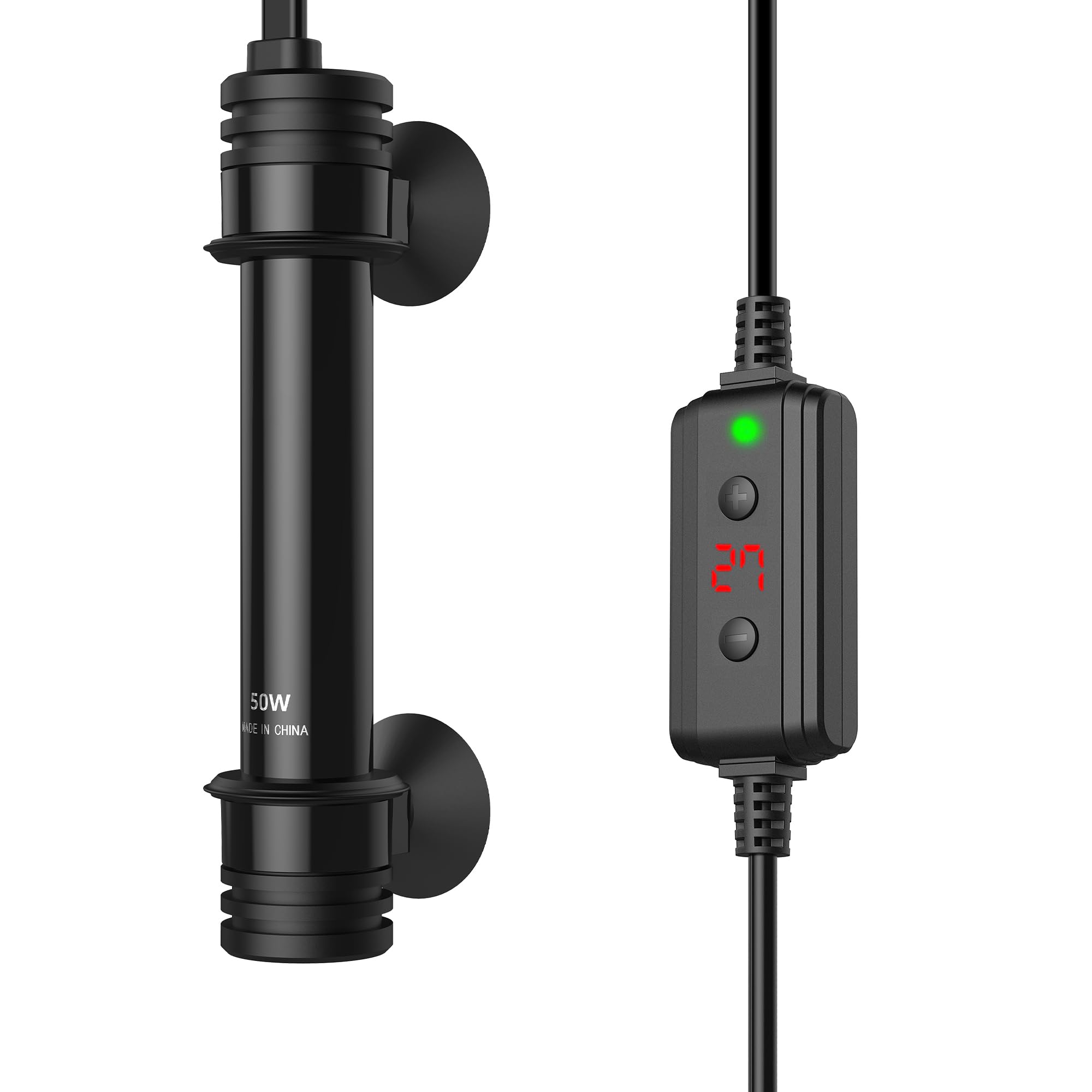 NICREW Fish Tank Heater, Submersible Aquarium Heater with External Temperature Controller, for Fish Tanks up to 30 Liters, 50W