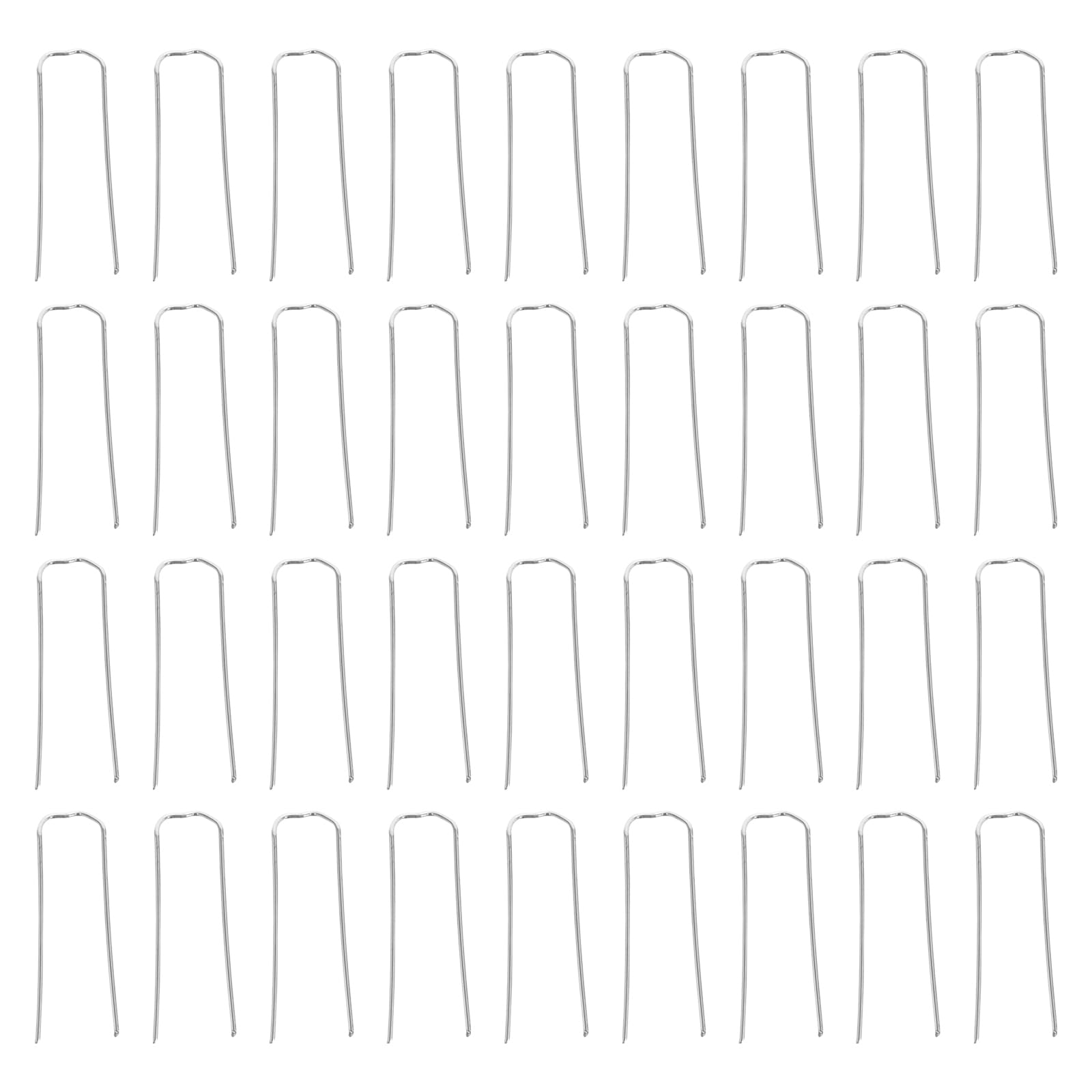 Sewroro 100Pcs Zinc Alloy Wreath Making Pins U-Shape Floral Fern Greening Pins for Plant Fixing and Holiday Craft Arrangements