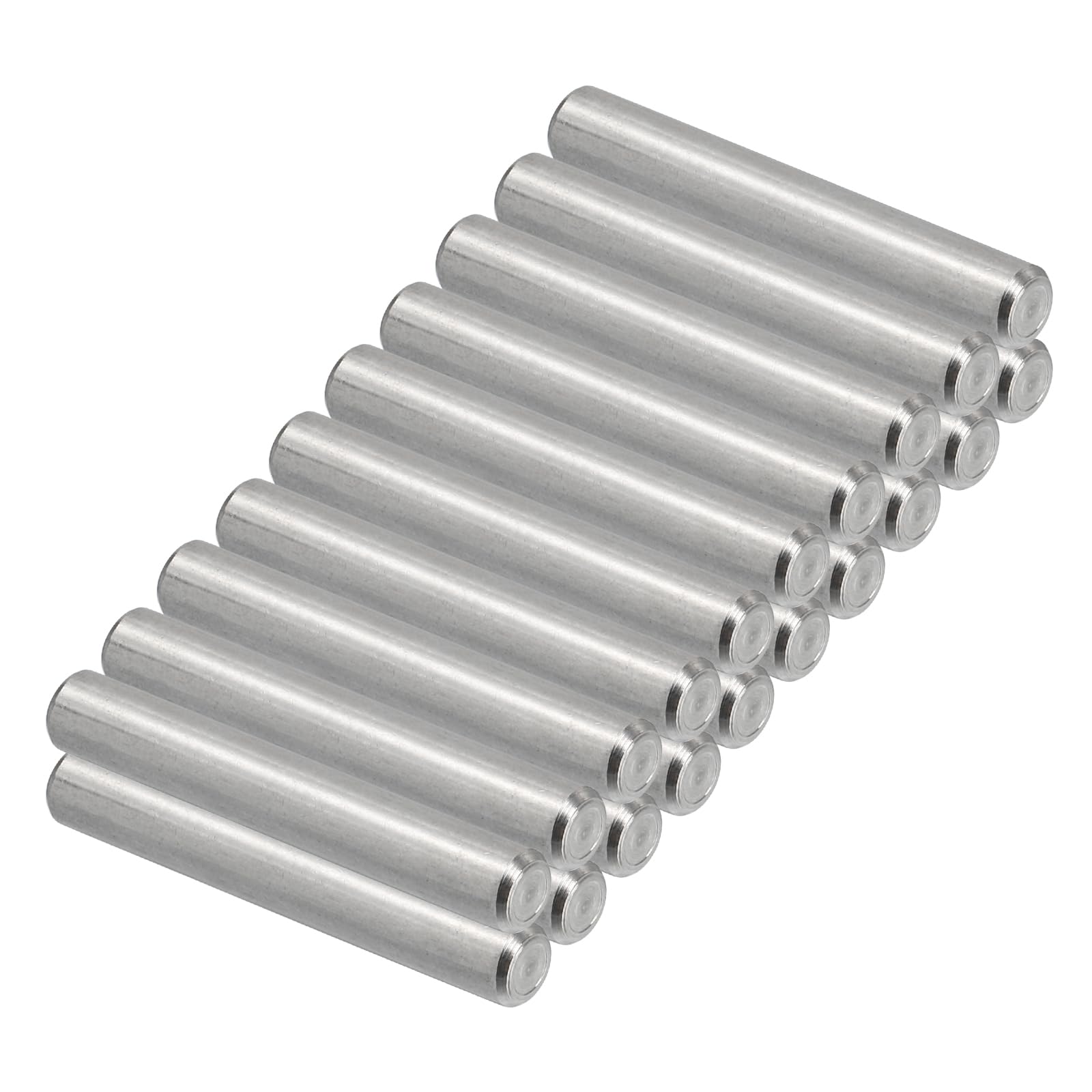 PATIKIL 304 Stainless Steel Dowel Pins 6 x 40 mm, 24 Pack Metal Dowel Pins Shelf Pegs Support Shelves Bunk Bed Fasten Elements Hardware for Furniture Fixing Component Position