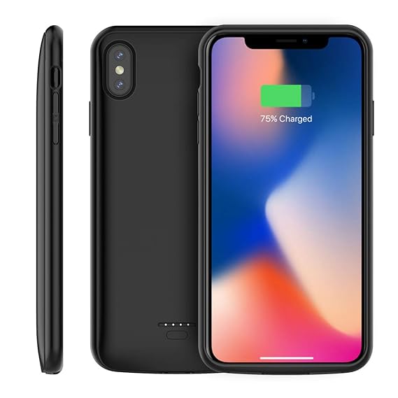 Forhouse iPhone XS Max Akku Batterie Hülle, 5000mAh hohe Kapazität Lithium-Polymer Externer wiederaufladbar mit ständer Halte