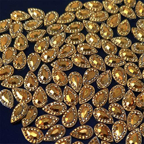 1Pack Nail Art Decoration 3D Manicure Tool Rhinestone Crystal Glitter Yellow