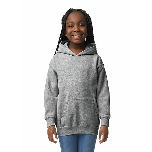 Gildan Youth Hoodie Sweatshirt, Style G18500B, Sport Grey, X-Large