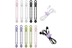 2026 New Silicone Cable Ties,High Elasticity Cord Ties Cord Wrap for Bundling and Fastening Cables,Data Cable Organizer Reusa