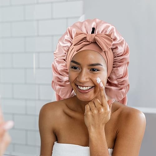 Satin Bonnet for Sleeping Silk Bonnet, Long Hair Bonnet for Women