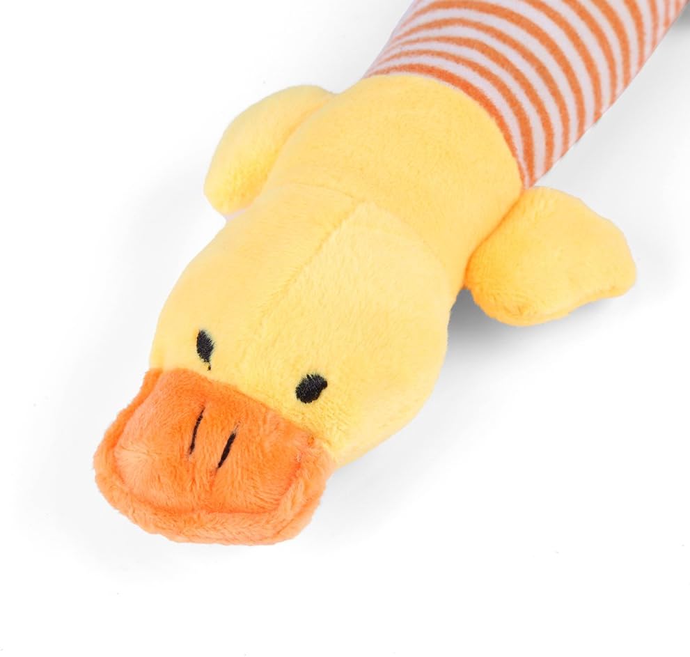 Fdit Dog Squeaky Toy Dog Soft Plush Toys with Squeaker Hide Chew Toy for Puppies and Small Dogs Cats Medium Sized Pet(Yellow Duck) - Image 4