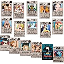 Amazon Com Bamboo S Store One Piece Wanted Posters 42 Cm 29 Cm New Edition Luffy 1 5 Billion Zoro 3 Million Set Of 16 Posters Prints