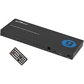 gofanco 3x3 Video Wall Processor with 9 HDMI Outputs(HDVW33) | HDMI/DP/USB-C In, up to 4K@30Hz Output, Audio Extraction, OSD and Remote Control