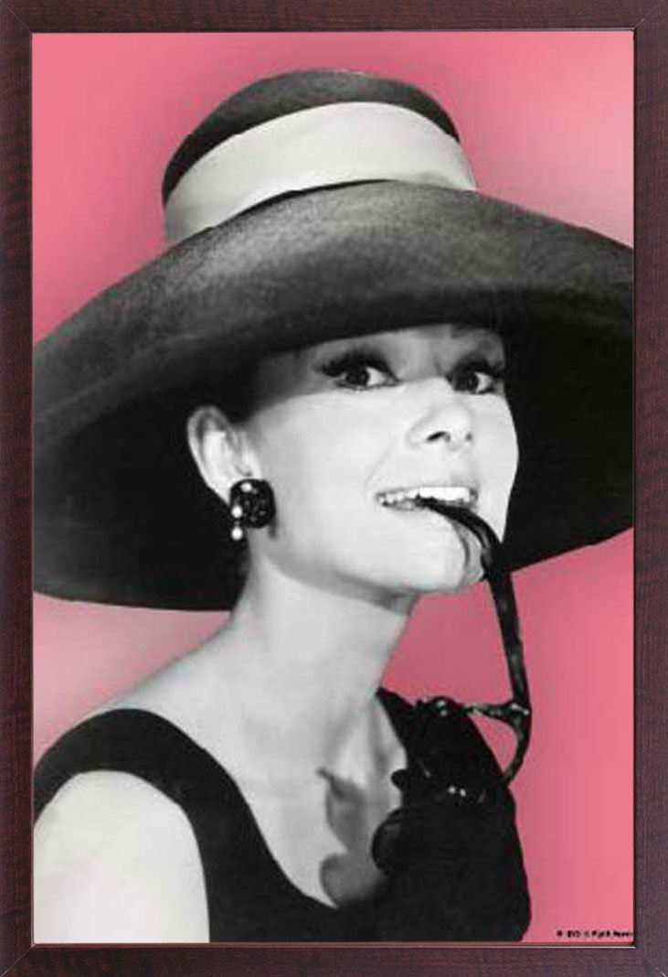 Modello Impero Merchandising Messaggio Audrey Hepburn con Telaio con Il  Cappello Nero 61 x 91.5 cm Decorazioni per interni Casa e cucina  berjaya.edu.my