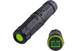 Danfetsoy IP68 SC Mono Fiber Optical Waterproof Connector, Outdoor Waterproof Adapter Fiber Optic Cable Extension for External Holiday Lighting displays, IP Security Cameras, Industrial Applications