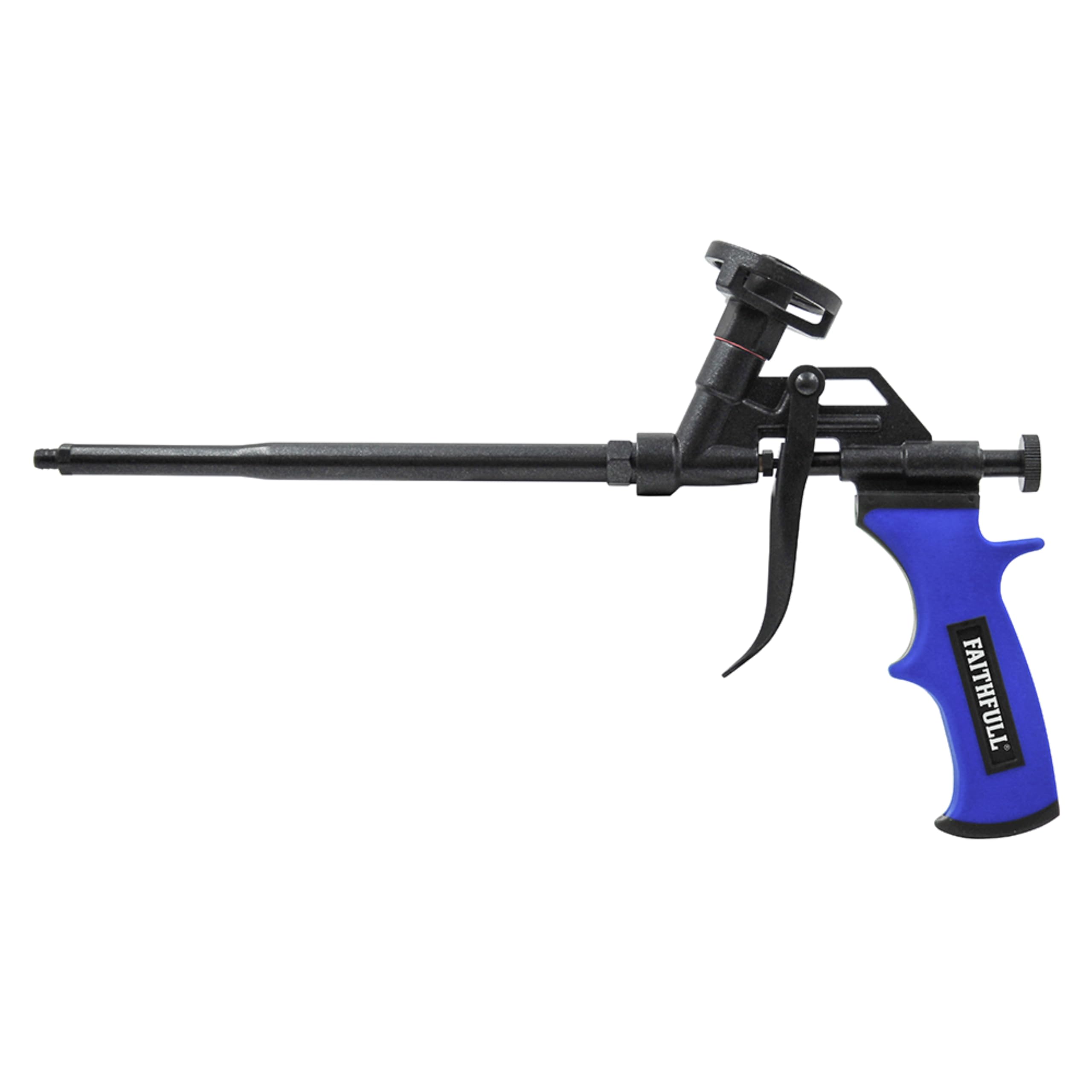 Faithfull Non Stick Foam Gun, Heavy-Duty, Fully Coated Non-Stick Body, Stainless Steel Barrel & Needle, Sealant Dispensing Spray Applicator