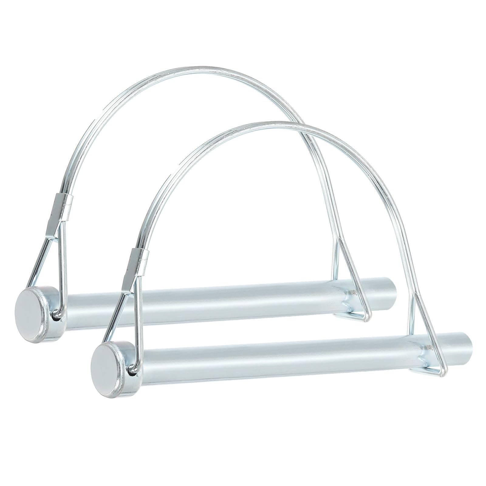 PATIKIL Trailer Coupler Pin 2/5x4-3/4x4.02"(D*L*IW), 2 Pcs Wire Lock Pin Safety Shaft Locking Pin Round Pto Pins for Farm Trailers Lawn Hitches Garden Tractor Kayak Boat (10x120x102mm)