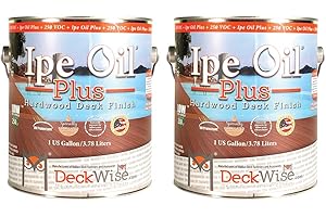 DeckWise Ipe Oil Plus Hardwood Deck Semi-Transparent 250 VOC Natural Finish (Pack of 2, 1-Gallon Each)
