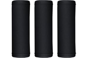 HEYSKAY 3pcs Neoprene Luggage Handle Wrap for Suitcase Identifier Travel Bag Wraps Luggage ID Tags Door Handle Sleeve Cover (Blackx3)