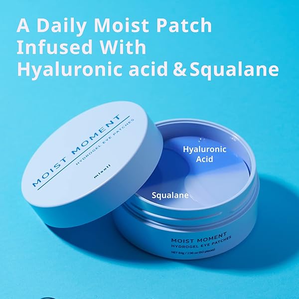 MISOLI MOIST MOMENT UNDER EYE PATCHES | HYDRATING EYE TREATMENT GEL MASKS WITH HYALURONIC ACID & SQUALANE | UNDER EYE MASKS FOR DARK CIRCLES AND PUFFINESS, UNDER EYE BAGS, WRINKLE CARE, MEN AND WOMEN