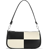 NIUEIMEE ZHOU Shoulder Bag for Women Retro Vegan Leather Classic Clutch Tote HandBags Purses with Zipper Closure