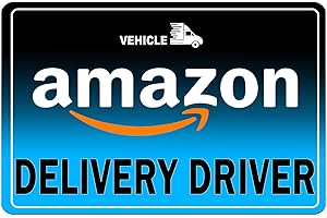 NIMONA Delivery Driver Magnet for Car - Caution Frequent Stops Removable Set - Reflective Delivery Magnetic Car Door and Bumper Sign - Weather-Resistant 11.8 x 8 inch (Blue-Black 1 pack)