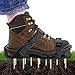 scuddles Lawn Aerator Shoes, 3 Straps Heavy Duty Spike Aerating Sandals for Soil with Adjustable Straps - Sturdy Universal Size, Men Women NO Assembly Needed Use Straight Out of Box