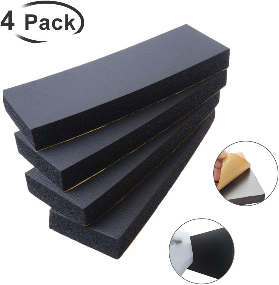 RCRunning 4Pcs Super Thick Waterproof Garage Wall Protector Car Door Bumper Self Adhesive Foam Parking Protector