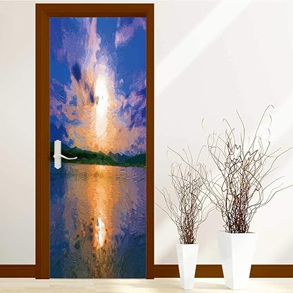 Amazon Com Scocici1588 Creative Door Stickers Bedroom Doors