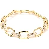 Ginyejly 14K Gold and Silver Plated Special Cain Link with Toggle Clasp Closure in Daily or Party for Women Fashion Jewelry Gifts