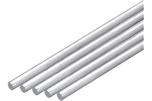 uxcell 10Pcs 3/8"(10mm) Dia Round Aluminum Rod, 13"(330mm) Long 6061 Aluminum Round Rod Solid Lathe Bar Stock for Industry Co