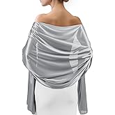Sofier Satin Shawl Wraps for Women Evening Dresses Wedding Bridal Party Silky Scarf Formal Cover Up Bridesmaid Gifts