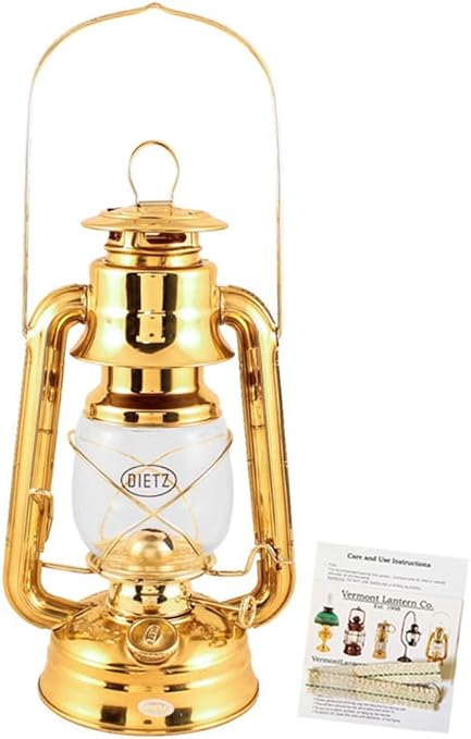 Amazon Dietz ハリケーンランプ 真鍮 No 76 灯油ランタン 10インチ お手入れパック付き インテリア オンライン通販