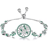 SDOPIR Tree of Life Bracelet For Women 925 Sterling Silver Adjustable Womens Gift