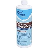 Pool Mate 1-Quart Premium Metal Out, Pool Metal Remover, Made in USA | Pool Stain Remover, Removes and Prevents all Metals and Minerals, Easy to Use, Works Fast, 1-2 oz per 5,000 gallons of water