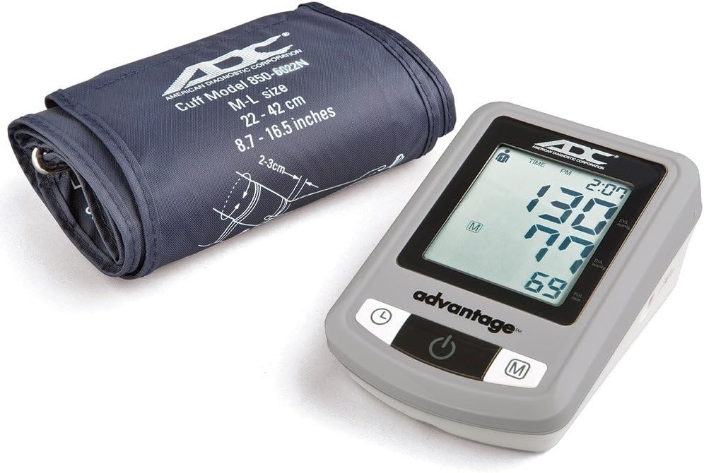 ADC Advantage™ 6021N Automatic Digital BP Monitor | 24 Hours Digital Wireless Blood Pressure Set for Wrist & Upper-Arm | for Home and Hospital Use