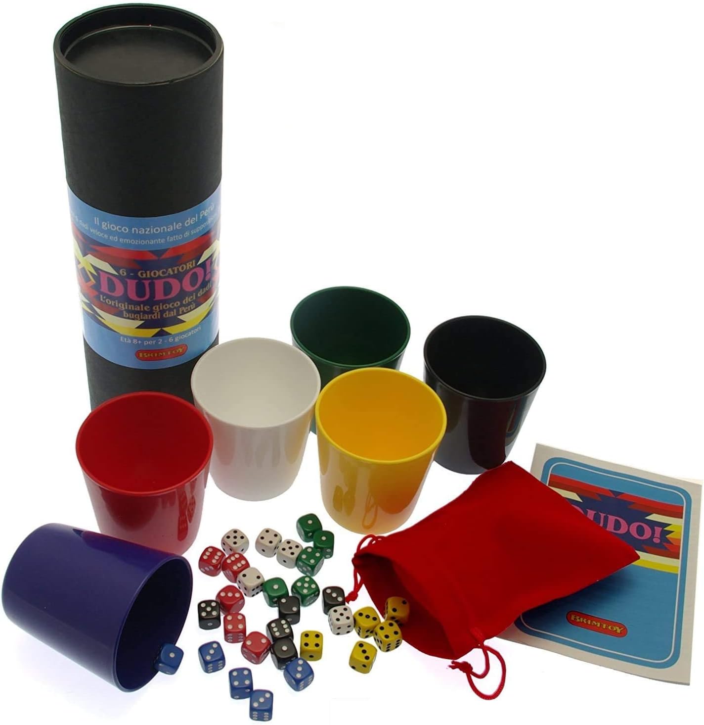 Brimtoy Dudo. L'Originale Gioco dei Dadi bugiardi dal PerĂ¹ - 6 giocatori