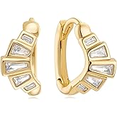 MYEARS Women Earrings Gold Huggie Hoop 14K Gold Plated Small Simple Hypoallergenic Everyday Jewelry - Sanke/Fox/Scorpion/Bird/Fishtail