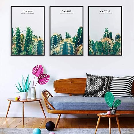 Frische Pflanze Kaktus Ölgemälde Auf Leinwand, So Stark Wie Ein Kaktus