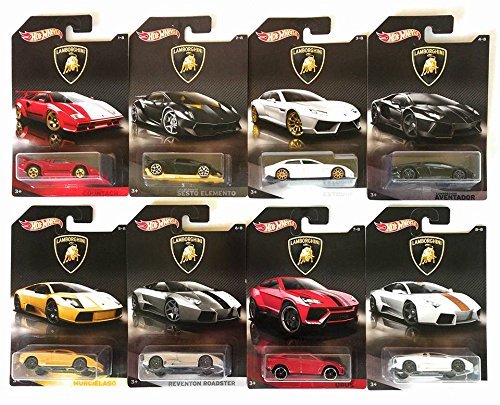 Hot Wheels Lamborghini 8 Car Bundle 2017