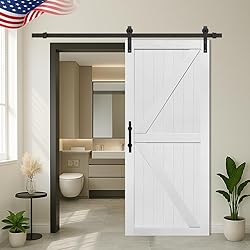 S&Z TOPHAND® 36in x 84in MDF Barn Door with 6.6FT