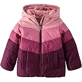 OSHKOSH B'GOSH Girls' Perfect Colorblocked Heavyweight Jacket Coat (18 Months, Shades of Pink)