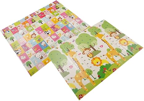 Amazon Co Jp ケイ ララ プレイマット ベビー 防水 Aタイプ 大判 おしゃれ 北欧 折りたたみ 赤ちゃん フロアーマット クッション マット ホーム キッチン