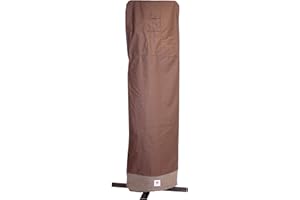Duck Covers Ultimate Waterproof 101 Inch Patio Offset Umbrella Cover with Integrated Installation Pole, Patio Furniture Covers
