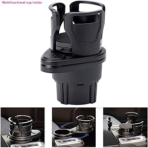 2-in-1 Multifunctional car Cup Holder Extender, Adjustable Size car Beverage Cup Holder with 360° Rotation and Adjustable Base, which can accommodate McDonald’s KFC Coffee Cups.