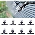 La Farah 50pcs Micro Spray Irrigation Drippers,Three-Way Integrated Atomizing Nozzle, Patio Cooling Garden Greenhouse Drip Irrigation System Kit Parts Emitters for 1/4" Irrigation Tubing