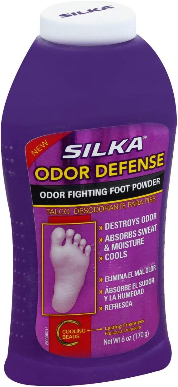 SILKA Odor Fighting Foot Powder, 6 ounce: Health & Personal Care