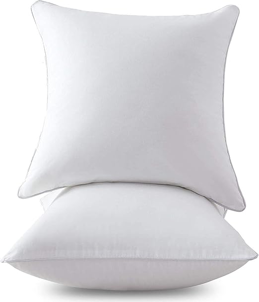 Amazon Com Sfoothome 2 Pack 18 X 18 Square Pillow Inserts For