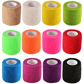 6 Rolls Self-Adherent Athletic Wrap Tape - 2" X 15 Ft, Stretchy & Supportive, No Clips Needed (Fuchsia)