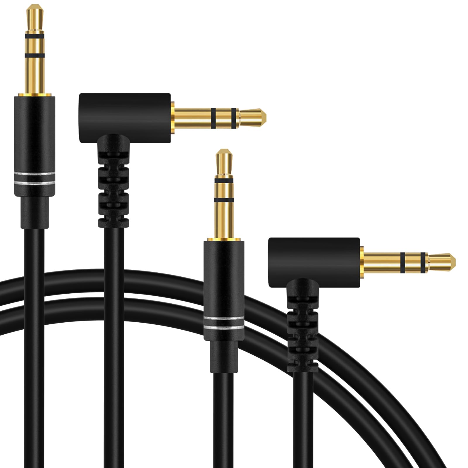 Linkidea Audio Cable 2 Pack Replacement Audio Cable for Skullcandy Hesh 3/2, Crusher Evo/ANC/ANC 2, Riff 2 Headphones, 3.5mm TRS Replacement Aux Cord (5 ft / 1.5 m)