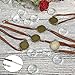 PP OPOUNT 40 Pieces Leather Bracelet Round Cabochon Bezel Tray Adjustable Bracelets Wristband with Bright Glass Cabochon Dome Tiles for Photo Craft DIY Jewelry Making