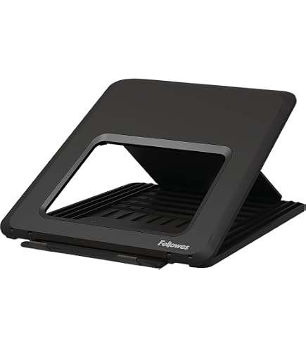 Fellowes Earth Laptop Ständer Schwarz – Extra Stabil, 100% Recycelt, Modell 8013801